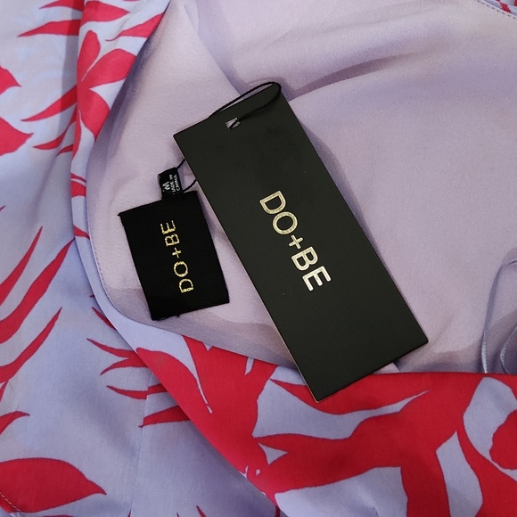 One-Sleeved Lavender and Pink Floral Print Dress - Picture 5 of 7